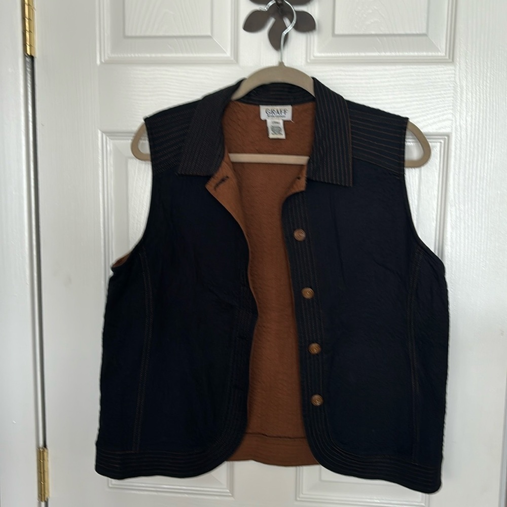 3 for $10 Graff 100% Cotton Stitch Detailed Women’s Vest Petite Medium